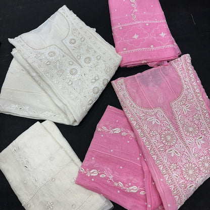 Luxurious Mul Chanderi Semi-Stitched Anarkali Dupatta Set – A Timeless Masterpiece!