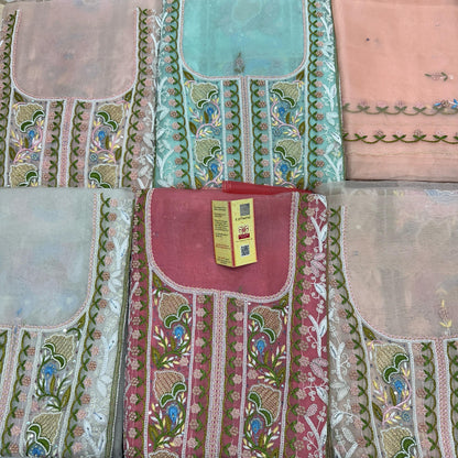 Opulent Pure Organza Silk Shirt & Dupatta Set – A Masterpiece of Elegance