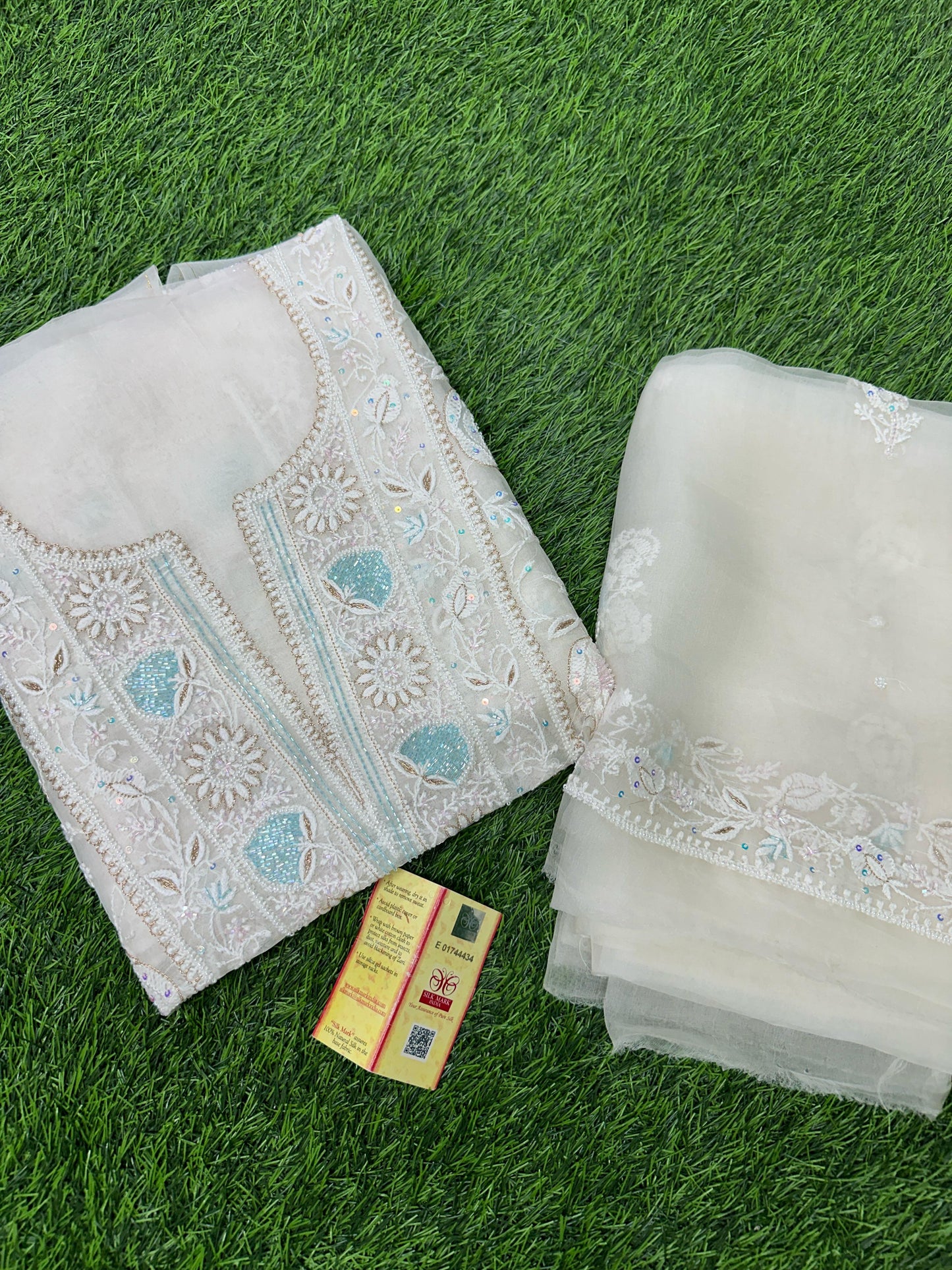 Aurora Organza Silk Shirt & Dupatta Set – Embracing Tradition with Grace & Grandeur