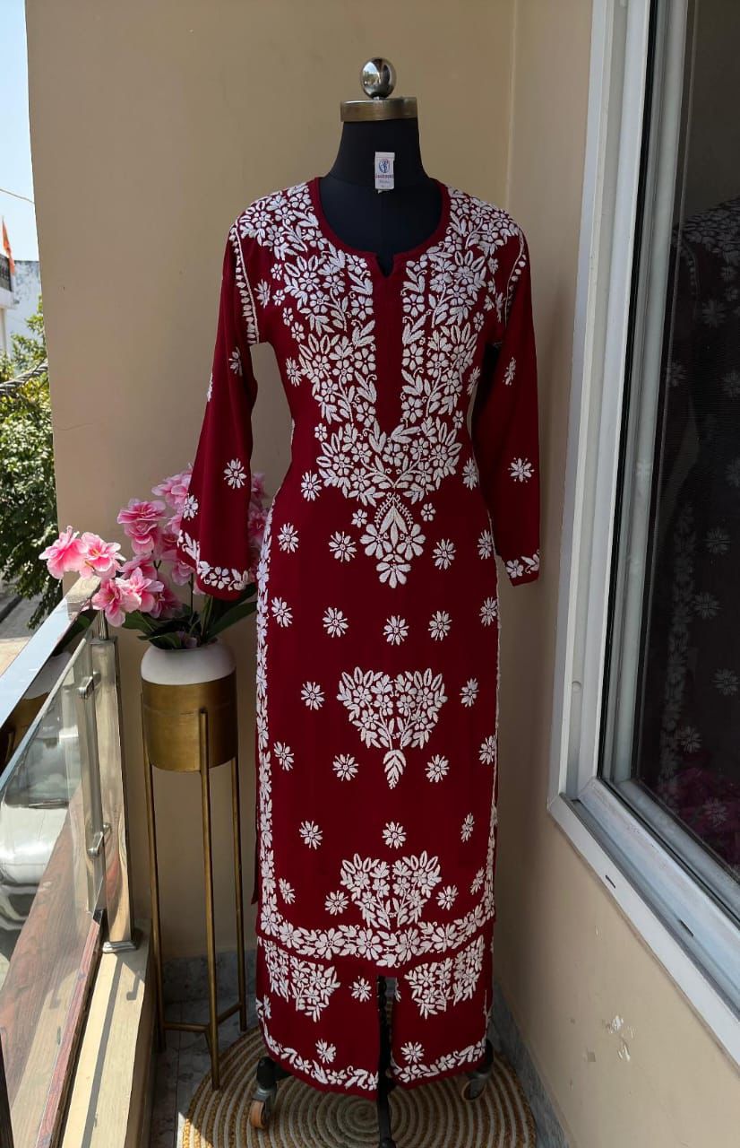 Ravishing Ruby Wine Modal Palazzo Set – Drenched in Luxury, Woven in Tradition
