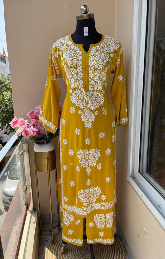 Sun-Kissed Mustard Modal Palazzo Set – A Blend of Comfort & Heritage